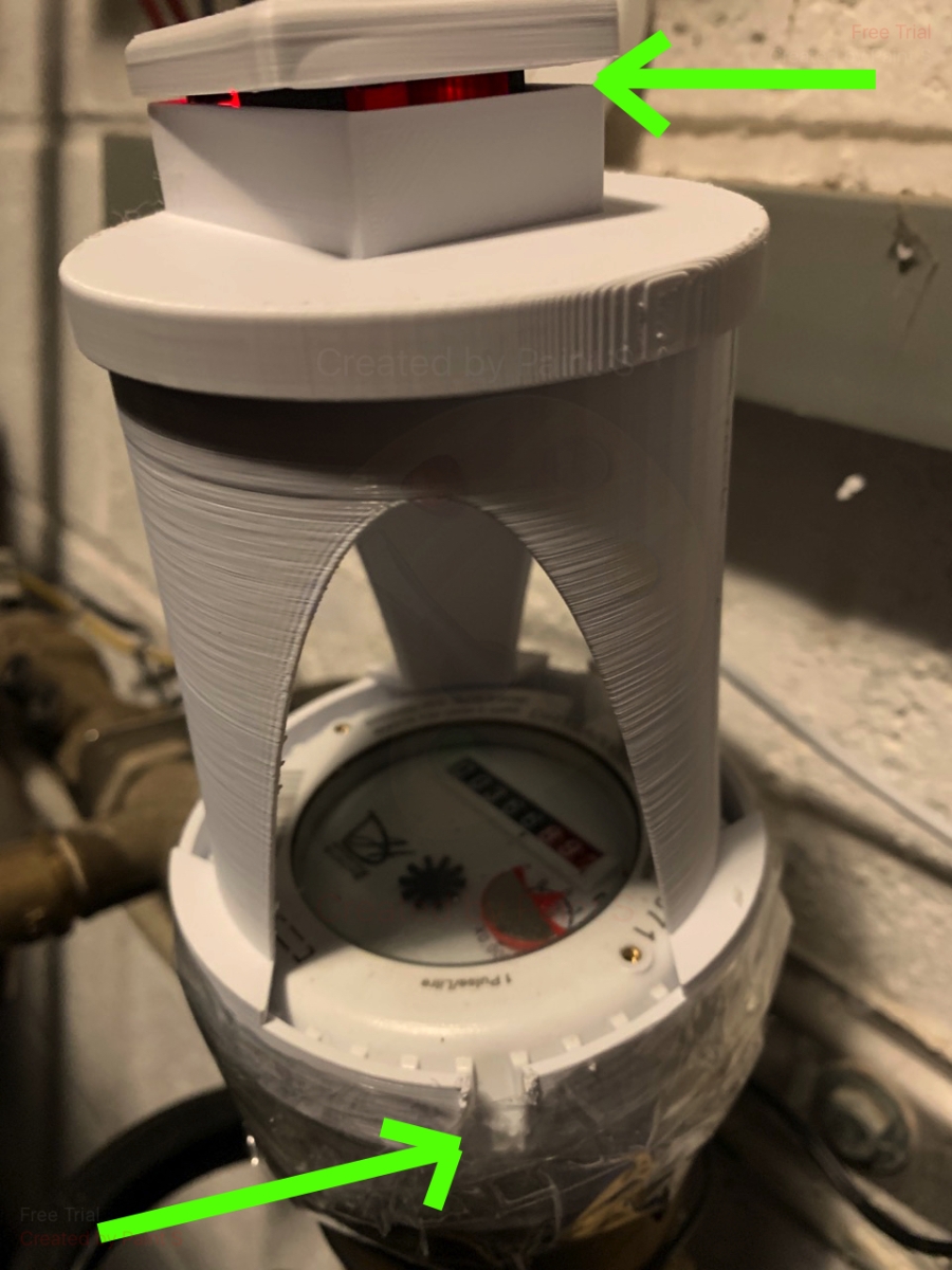 ESP32-CAM - Watermeter -cisaillement fixation